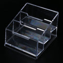 Plastic 3-Tier Design Clear Business Card Stand Holder R6N3