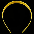 Lady Yellow Plastic Hair Hoop Headband Ornament w Teeth D5U7