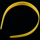 Lady Yellow Plastic Hair Hoop Headband Ornament w Teeth D5U7