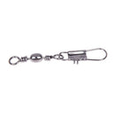 Grey Fishing Line to Hook Clip Connector Swivels 20PCS I8V3