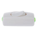 4 Pcs AC 250V White Plastic In-Line Cord Light Switch I8A3