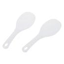 Plastic Rice Paddle Spoon Scoop 7.8 Inch Length 2 Pcs White K8B3
