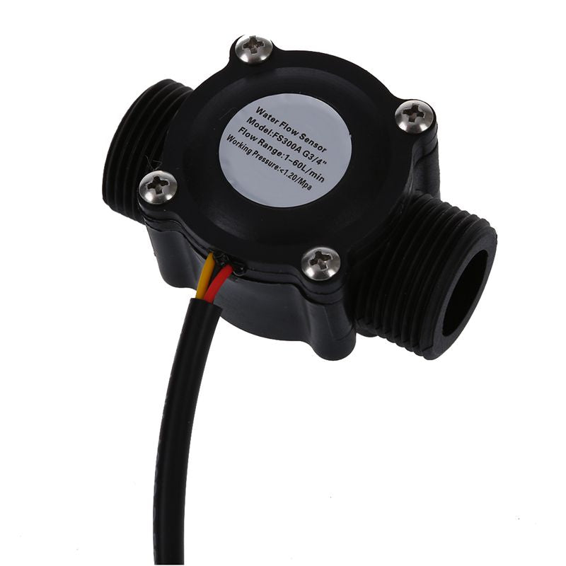1-60L/Min DC 5-24V Hall Effect Water Flow Sensor Counter Meter FS300A N3A5