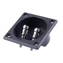 Square Shape Double Binding Post Type Speaker Box Terminal Cup Black G2G9