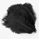 20 x natural ostrich feather 25-30 cm black party decoration C1N5