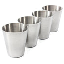 4Pcs Stainless Steel Camping Cup Mug Drinking Coffee Tea With Case