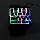 34 Keys One Handed Keyboard Game Mini LED Backlit Ergonomic Single Keypad for LOL/Dota