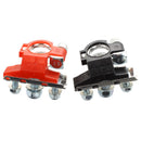 2pcs Car Black Red Metal 90 Degree Angle Type Battery Terminals Clamps