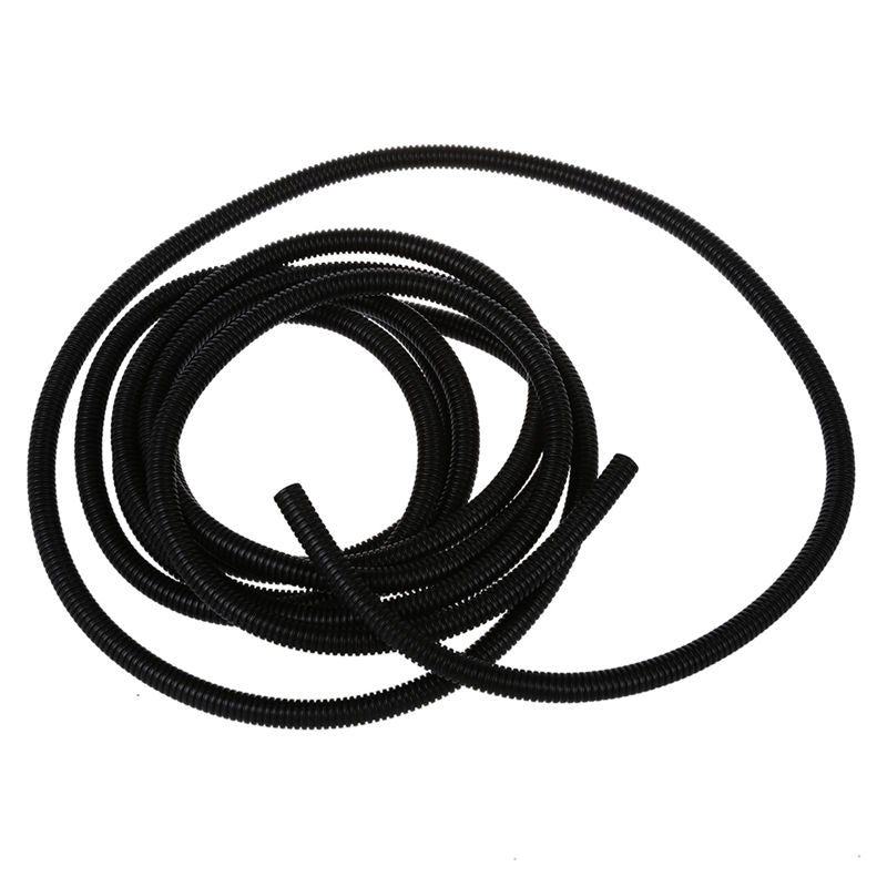 17.3Ft Length Wave Type 1/2" Outer Diameter Plastic Split Loom Tubing K1Q7
