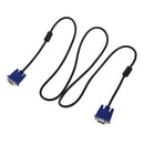Black Blue VGA 15 pins Male to Male Plug Cable Computer Monitor Wire Cable