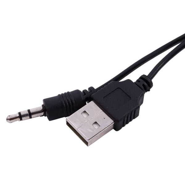 USB 2.0 Male 3.5mm to Mini 5 Pin Male USB Data Sync Cable for Phone L5A4