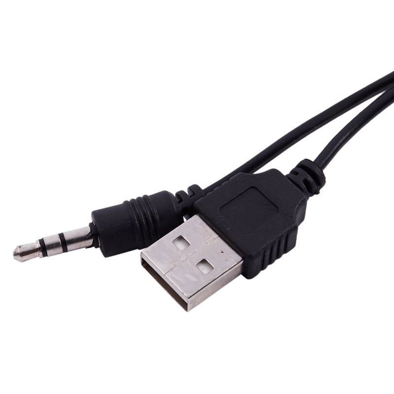 USB 2.0 Male 3.5mm to Mini 5 Pin Male USB Data Sync Cable for Phone L5A4