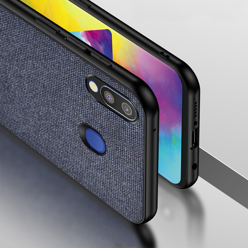 Bakeey Cotton Cloth Protective Case For Samsung Galaxy M20 2019 Anti Fingerprint Back Cover