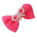 Dog Cat Bow Metal Alligator Hair Clip Hairpin Pink S8R8