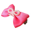 Dog Cat Bow Metal Alligator Hair Clip Hairpin Pink S8R8