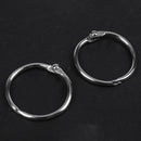 25 Pcs Metal 1.2" Loose Leaf Rings Binder Keyrings for Scrapbooking Book B9D4