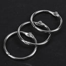 25 Pcs Metal 1.2" Loose Leaf Rings Binder Keyrings for Scrapbooking Book B9D4