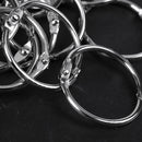 25 Pcs Metal 1.2" Loose Leaf Rings Binder Keyrings for Scrapbooking Book B9D4