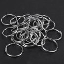25 Pcs Metal 1.2" Loose Leaf Rings Binder Keyrings for Scrapbooking Book B9D4
