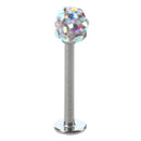 Fancy Crystal Lip Stud Monroe Tragus Bar Ball Labret V2X6