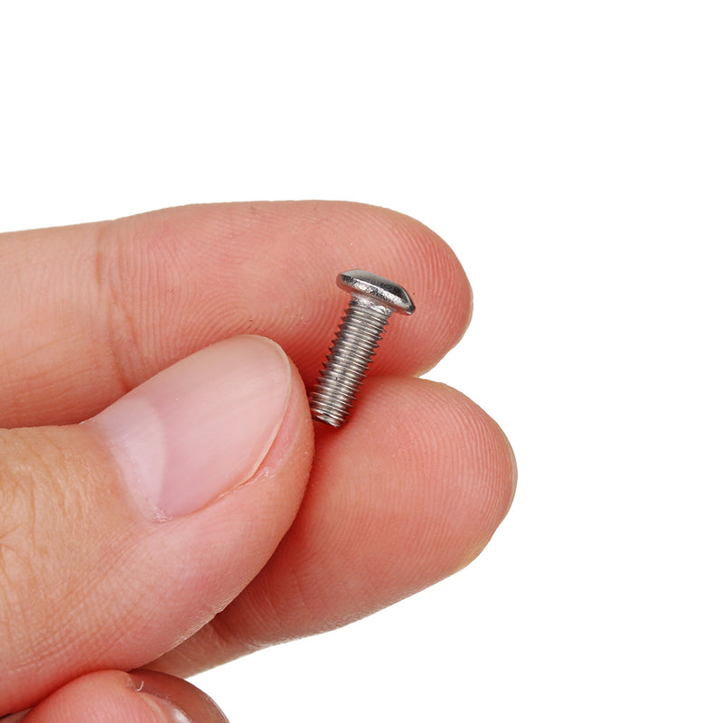 Suleve M3SS4 100Pcs Metric M3 304 Stainless Steel A2 Button Head Hex Socket Cap Screw Bolt