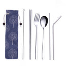 3Pcs/5Pcs Stainless Steel Tableware Set Titanium Colorful Fork Spoon Chopsticks Cutlery Flatware Camping Picnic