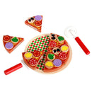 Wooden Pizza Play Food Set Wooden Toys Kids Pretend Kitchen Children Cooking
