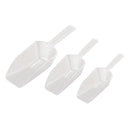 3 piece Pallet Ice scraper shape plastic scoop - Transparent G9O5
