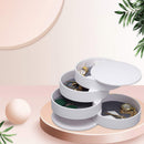 4 Layers 360 Rotation Jewelry Box Nordic Desktop Household Multi-layer Jewelry Earring Storage Box Dustproof