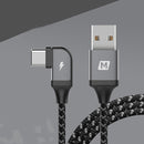 MOMAX 90 Degree 3A QC3.0 TPE Nylon 1.2M Type-C Data Cable for Samsung S10+ Xiaomi Mi8 9T Redmi Note8 HUAWEI P30Pro