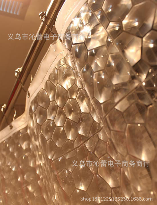 Thick 3D Water Cube Shower Curtain