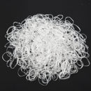 500x hair rubber cord rubber Band transparent white 1mm