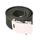 men canvas belt buckle 30mm length, 1.1m width - Green G3O2