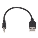 3.5mm Plug AUX Audio Jack to USB 2.0 Male Charger Cable Adapter Cord for CarD8T2