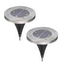 2Pcs 4 LED Solar Powered Buried Light Under Ground Lamp Outdoor Pathway Garden