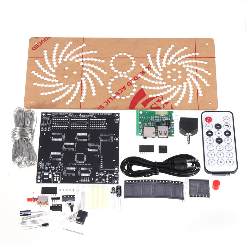 DIY bluetooth 32 Layer Colorful Canton Tower LED Flashing Cube Music Spectrum Electronic Kit