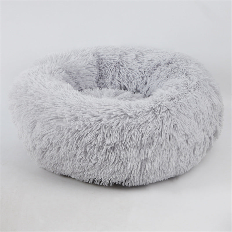 4 Size Dog Cat Round Bed Sleeping Bed Plush Pet Bed Kennel Sleeping Cushion Puppy