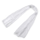 Scarf silk woman shawl long silk scarf for evening wedding white
