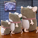 Cute Fat Grey Big Eyes Rat Pillow Stuffed Animal Plush Toy for Kids Birthday Gift