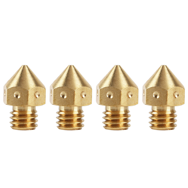 4PCS 0.3mm/0.4mm Copper Brass Extruder Nozzle For 1.75mm 3D Printer Filaments