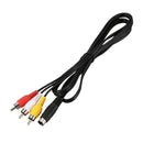1.5M 4.9ft 3 RCA Male to 4 Pin S-Video Male TV PC Conversion Cable J2Q7