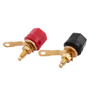 2 Pcs Speaker Hex Head Terminal 4mm Banana Plug Jack Binding Post T2H6