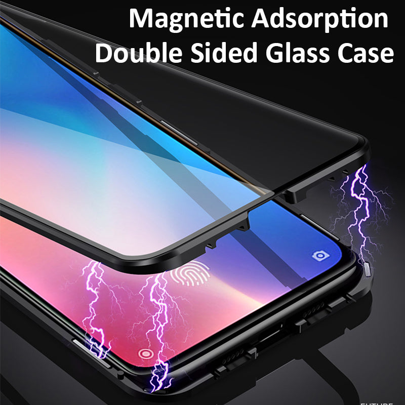 Bakeey Xiaomi Redmi Note 7 / Redmi Note 7 Pro 360 Front+Back Double-sided Full Body 9H Tempered Glass Metal Magnetic Adsorption Flip Protective Case