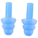 Pair Swimming Dive Flexible Silicone Ear Plugs Earplug Blue