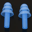 Pair Swimming Dive Flexible Silicone Ear Plugs Earplug Blue