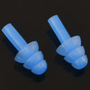 Pair Swimming Dive Flexible Silicone Ear Plugs Earplug Blue