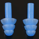 Pair Swimming Dive Flexible Silicone Ear Plugs Earplug Blue