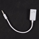 3.5mm Male to 2 Female Y Splitter Mic Speaker Cable White 18cm 2 Pcs C6M2