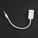 3.5mm Male to 2 Female Y Splitter Mic Speaker Cable White 18cm 2 Pcs Z2G7