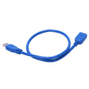 50cm 20" Data Transfer USB 3.0 A Male to Female Extension Cable Blue F1F8